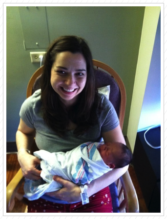 Jennifer Bagdes-Canning Ashby with newborn Marshall Douglas Ashby II, born March 18, 2011